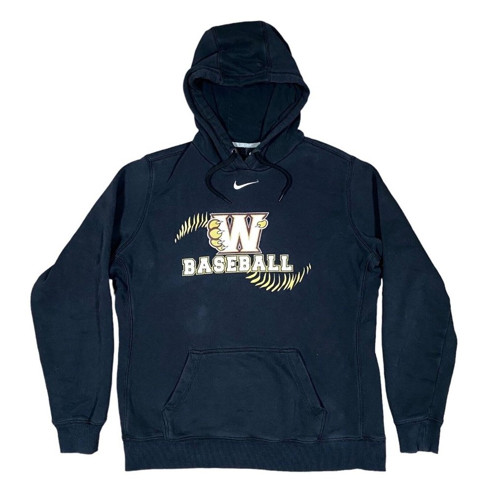 Vintage‎ 2009 Nike Center Swoosh Black Hoodie Center Check Travis Scott Size XL